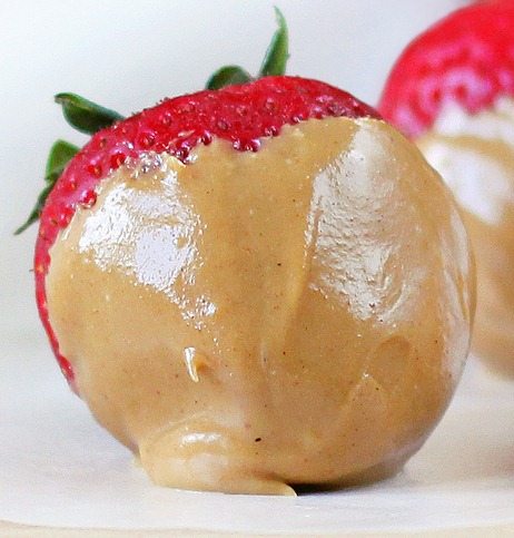 peanut butter covered strawberries