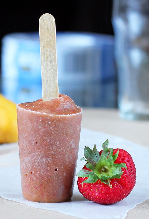 strawberry popsicles