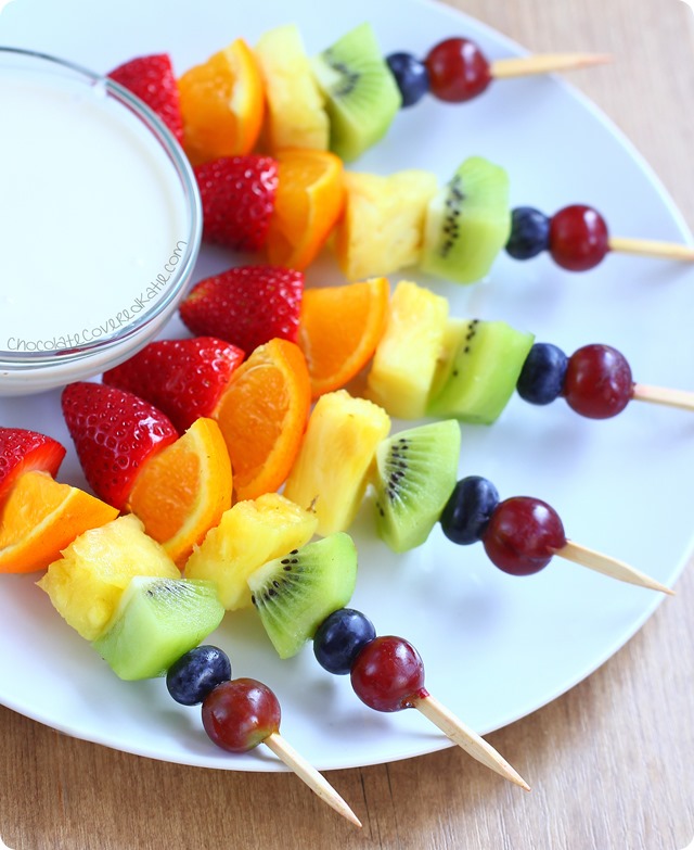 Rainbow Fruit Kabobs - Taste The Rainbow!