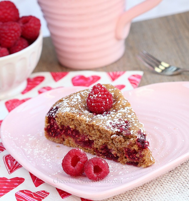 Raspberry Vanilla Coffee Cake - healthy