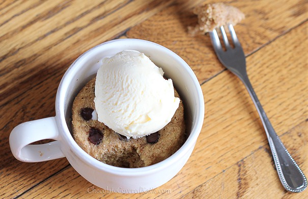 Chocolate Chip Cookie Mug Cake