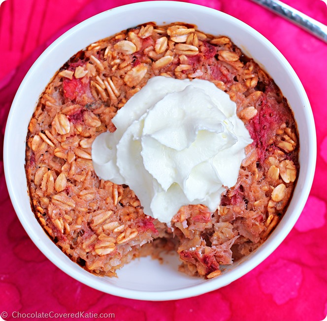 Strawberry Shortcake Baked Oatmeal