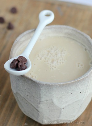 let's make an iced chocolate chip cookie dough latte using my new Casa, Espresso Machine