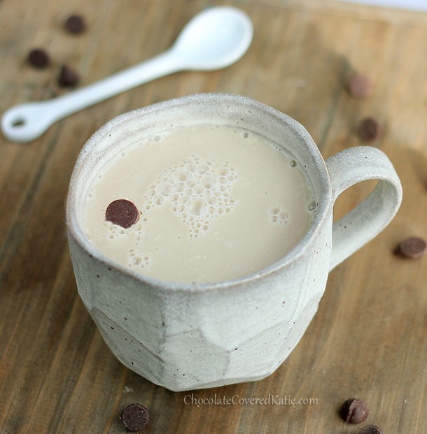 Cookie Dough Coffee Latte https://chocolatecoveredkatie.com/2013/01/21/the-chocolate-chip-cookie-dough-latte/