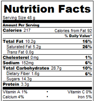 Twix bars nutrition facts