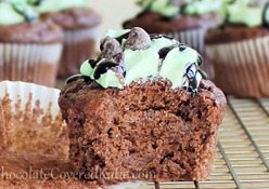 mint chocolate chip cupcakes