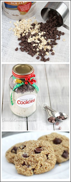 Step-by-step: Here is the tried-and-tested foolproof recipe for homemade chocolate chip cookies in a jar.  https://chocolatecoveredkatie.com/2012/12/20/healthy-chocolate-chip-cookies-in-a-jar/