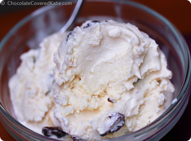 Vegan Rum Raisin Ice Cream: https://chocolatecoveredkatie.com/2014/08/17/rum-raisin-ice-cream-recipe/