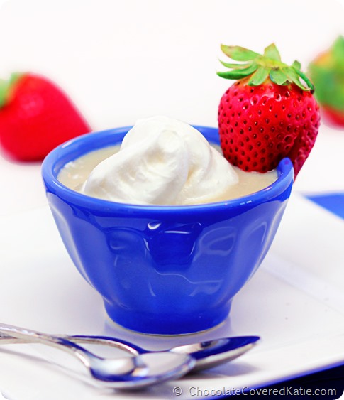 {Healthy} Homemade Vanilla Pudding - NO soy, gluten, eggs, or sugar