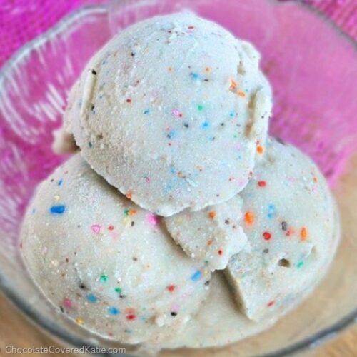 CAKE BATTER PROTEIN ICE CREAM 🍦🍬🍭🧁 (dupe for the DQ cake batter  blizzard!) • This is BY FAR the best Ninja Creami ice cream I have made so  …