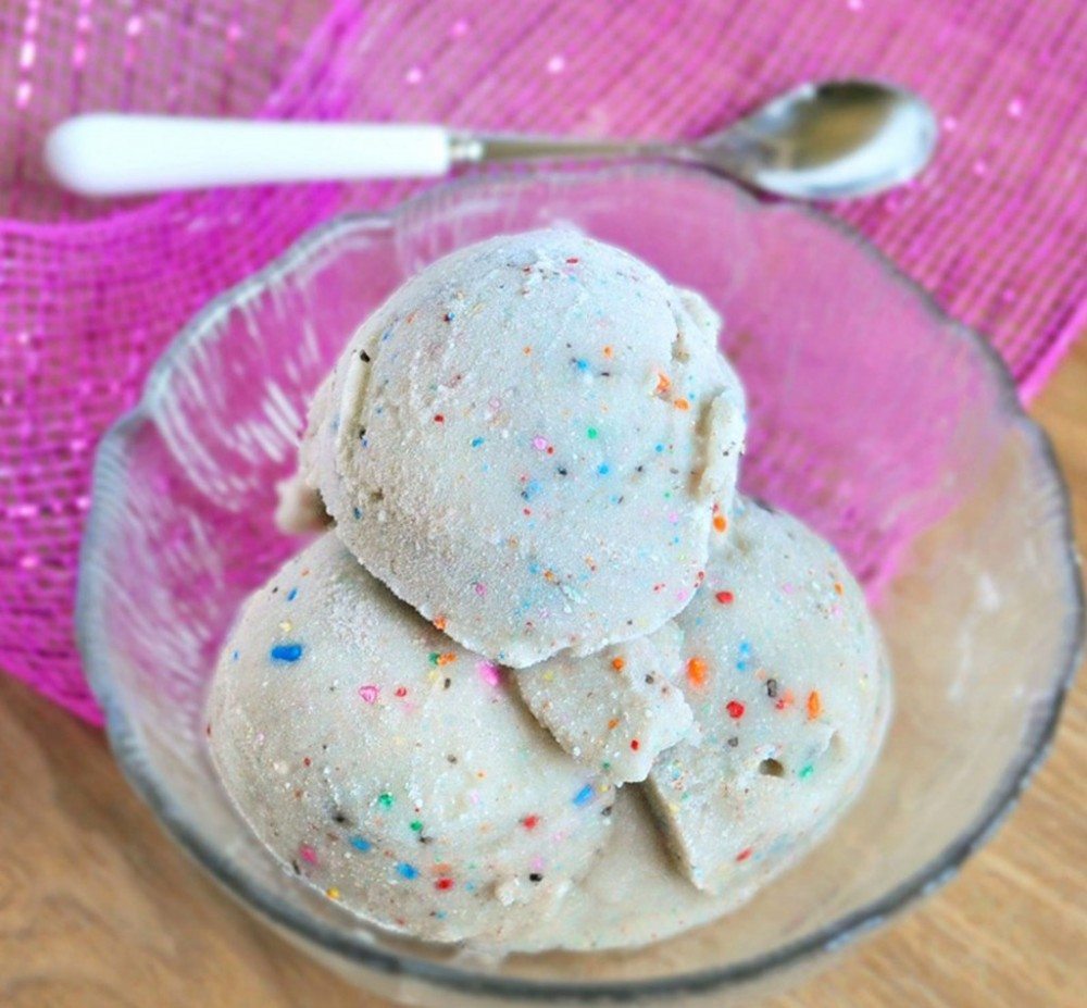 Healthy Cake Batter Ice Cream