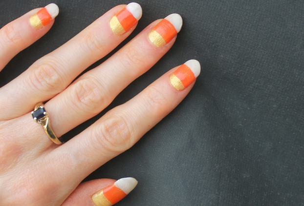 candy corn nails