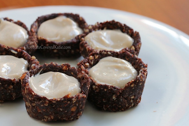 Raw Mocha Brownie Mini Tarts