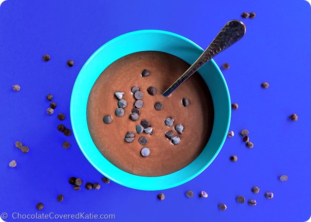 Banana Chocolate Blender Cereal: https://chocolatecoveredkatie.com/2014/09/03/chocolate-banana-bread-bowl/