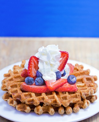 The recipe for fat-free waffles that don't taste like cardboard. This is one of my all-time favorite breakfast recipes: https://chocolatecoveredkatie.com/2013/06/17/healthy-waffles-recipe/