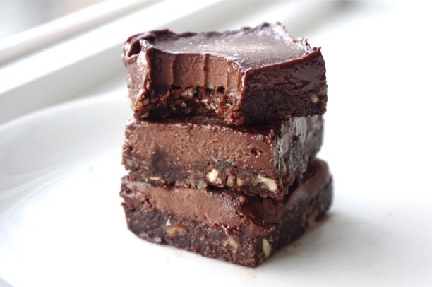 Healthy fudge candy bars. https://chocolatecoveredkatie.com/2013/02/15/healthy-eatmore-fudge-chocolate-bars/