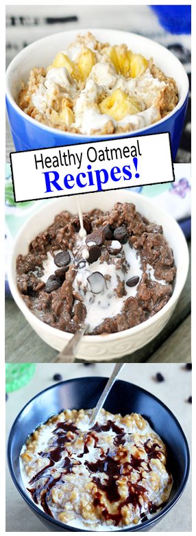 29 healthy oatmeal recipes, to add excitement to your daily breakfast routine: @choccoveredkt https://chocolatecoveredkatie.com/category/oatmeal-recipes/