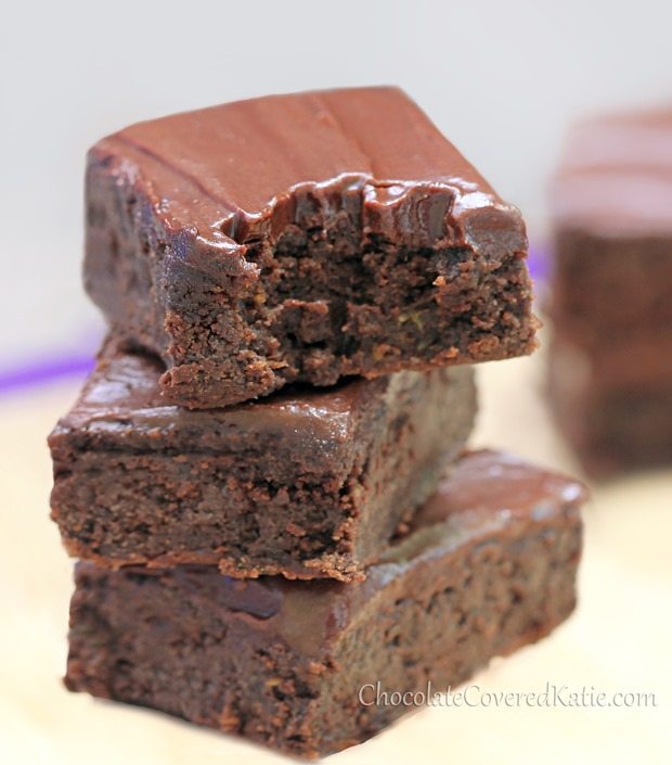 Healthy Chocolate Fudge Zucchini Brownies